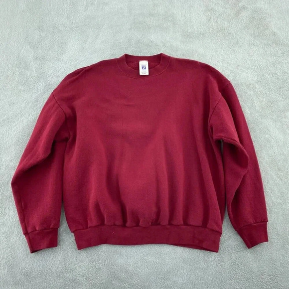 Vintage Logo 7 Red Crewneck Sweatshirt X-Large 3185 - Picture 1 of 8